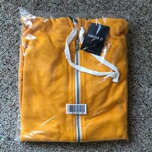 Mustard yellow zip hoodie